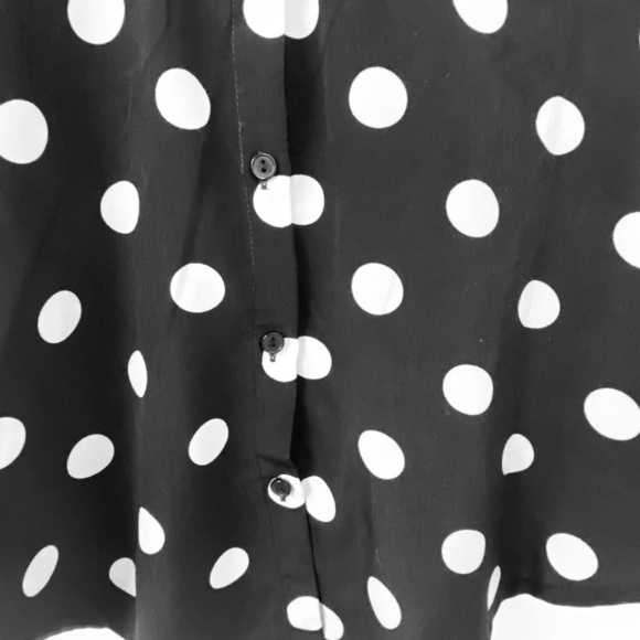 Forever 21. Shirt. Black/Blue Denim Design. Sz XS. - Picture 3 of 10